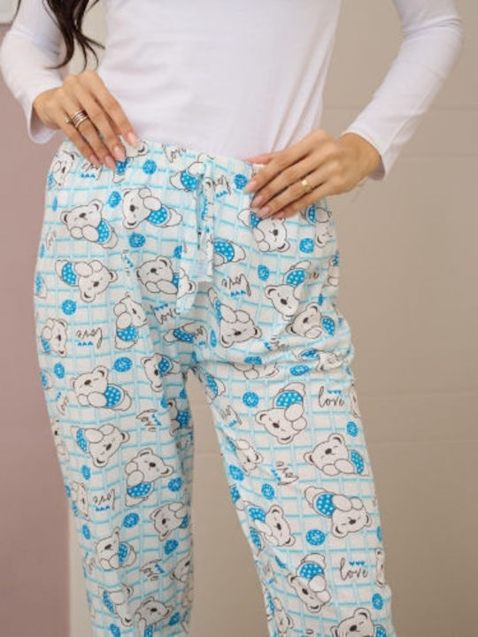 Prive Underwear Pantaloni Pijamale pentru Femei Albastru deschis