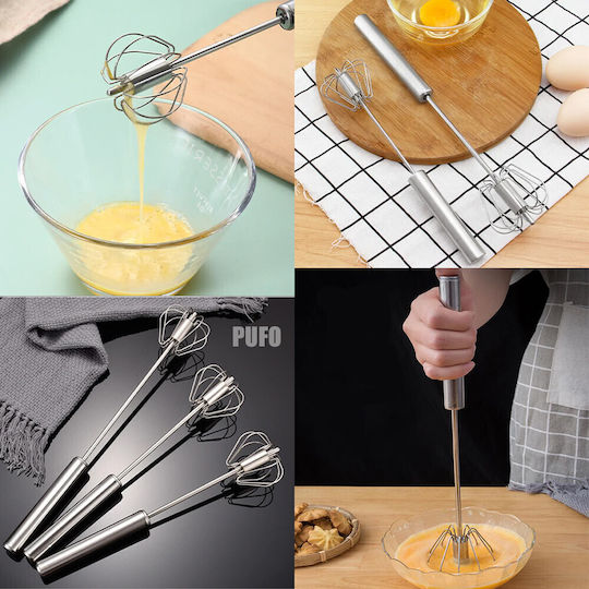 Semi-automatic Whisking Stick Pufo Made Stainless Steel Manual Operation Frothing Mixing 31 Cm