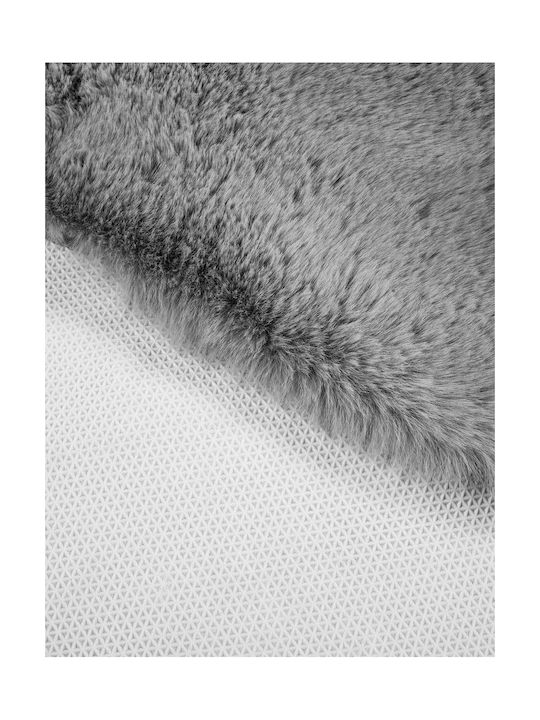 Madi Bound Rug Rectangular Grey Animal