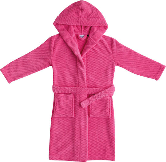 Kentia Παιδικό Μπουρνούζι Jump 14 Fuchsia Pink με Κουκούλα