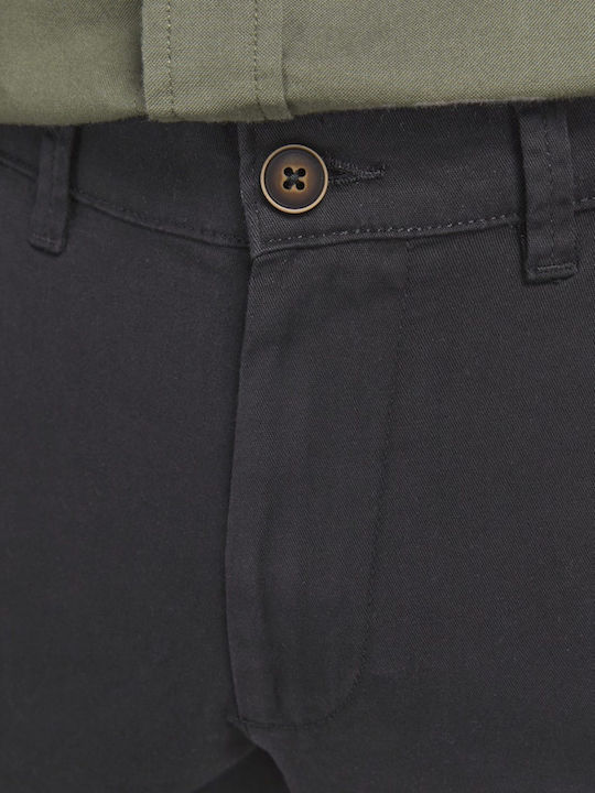 Trousers Chino Elastic in Slim Fit Black