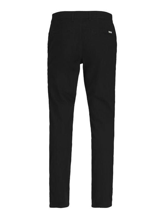 Trousers Chino Elastic in Slim Fit Black