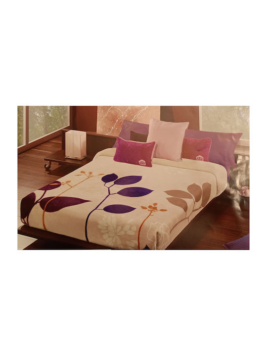 Manterol Casa Vip 550 Spanish Velvet Single Blanket 160x220cm Lilac