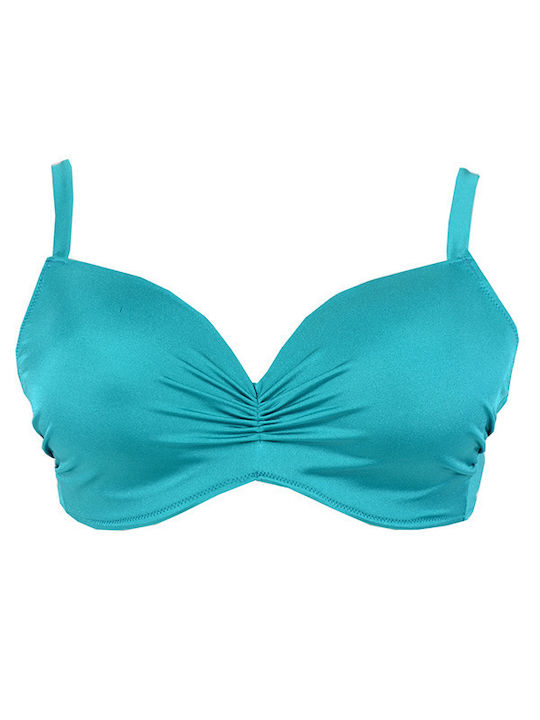 Rock Club Bikini Bra with Adjustable Straps Jade