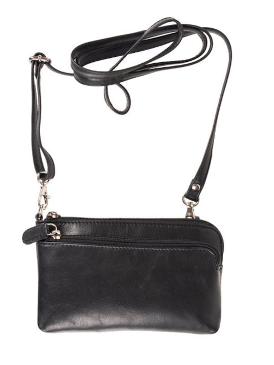 Leder Damentasche Handtasche Schwarz