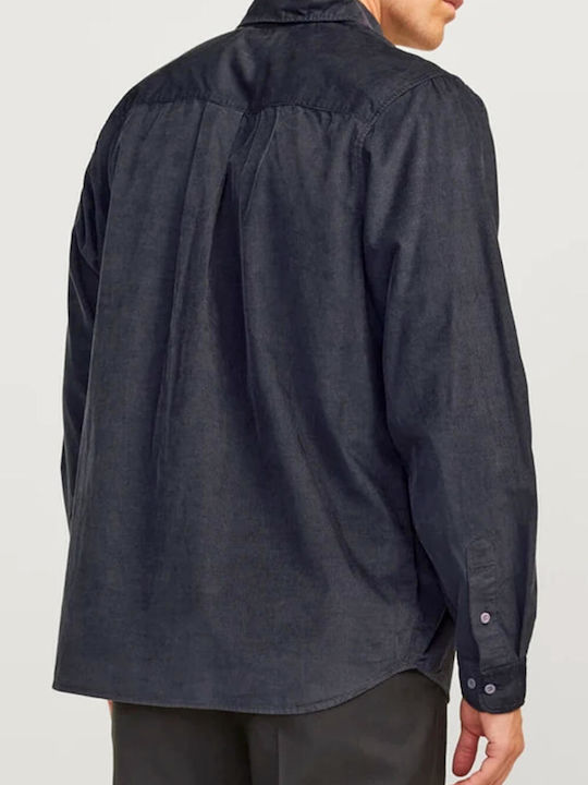 Long-sleeved Corduroy Shirt Black Oyster