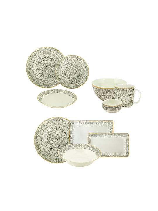 Oriana Ferelli Beige Porcelain Dinnerware Set 40pcs