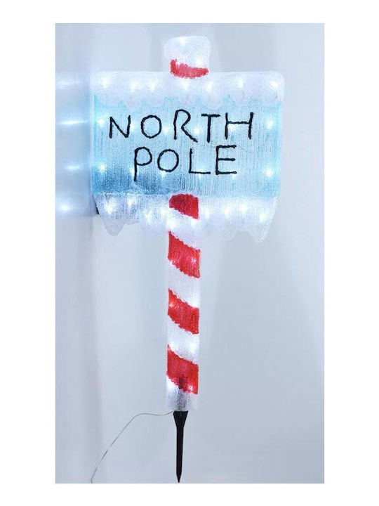 Figurină Plastică Iluminată De Crăciun Semnătură Înălțime 78cm Polul Nord