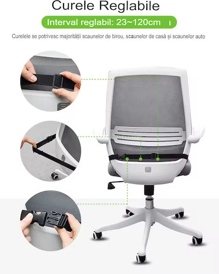 Pernă Ortopedică din Spumă cu Memorie 4D Qfc-040 Arvada Ergosupport Dimensiune Compactă 7.5x2cm Dimensiuni 50x43x7.5 Cm Husă Respirabilă Detasabilă Design Ergonomic Husă Neagră