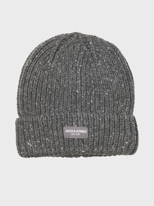 Jack & Jones Beanie Ανδρικός Σκούφος Πλεκτός σε Γκρι χρώμα