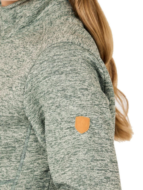 Women's Cardigan with Zipper Balsam Green