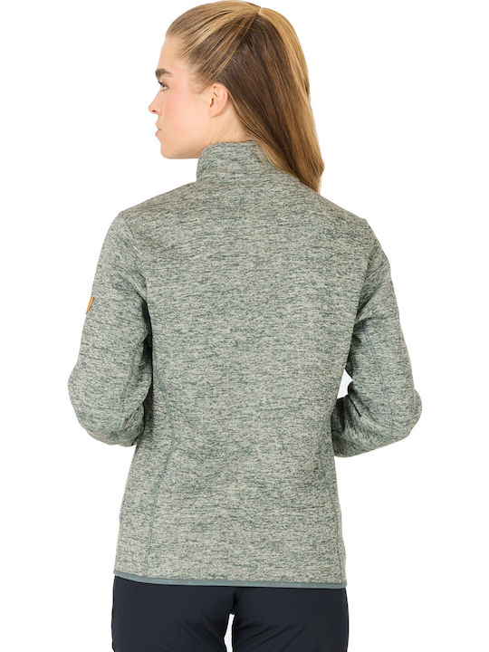 Women's Cardigan with Zipper Balsam Green