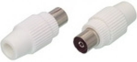Βύσμα Coaxial female Λευκό (271-06)