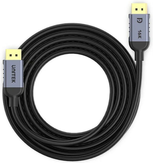 Unitek Cable DisplayPort male - DisplayPort male 3m Μαύρο (1060826)