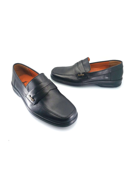 Δερμάτινα Ανδρικά Loafers σε Μαύρο Χρώμα
