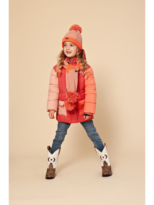 Kinder Steppjacke mit Kapuze Pink