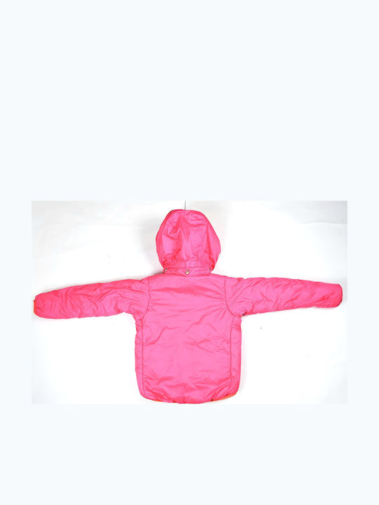 Synergy Down Kids Casual Short Double Sided Hooded Pink/Orange