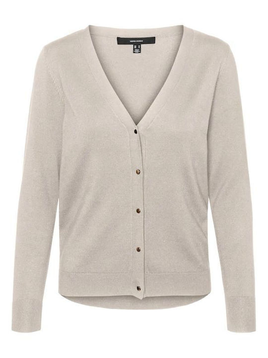 Long Women's Knitted Cardigan with Buttons Moonbeam