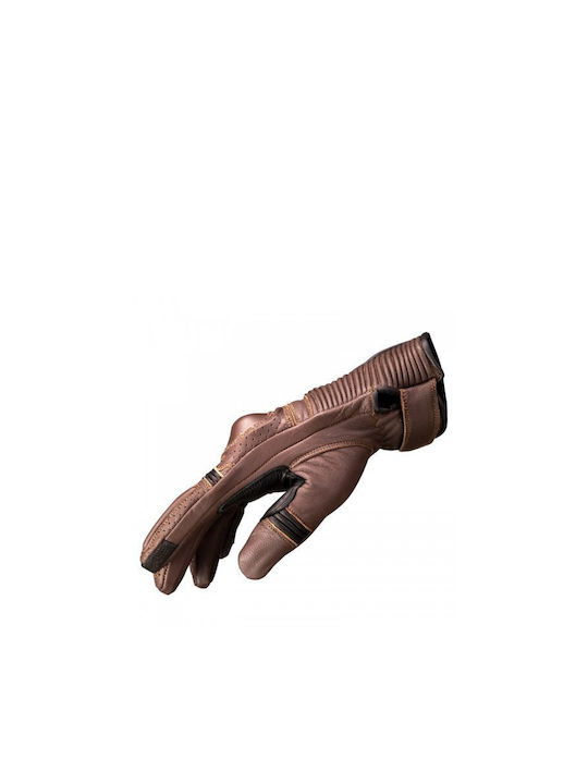 Nordcode Classic Sommer Herren Motorradhandschuhe Leder Dark Brown