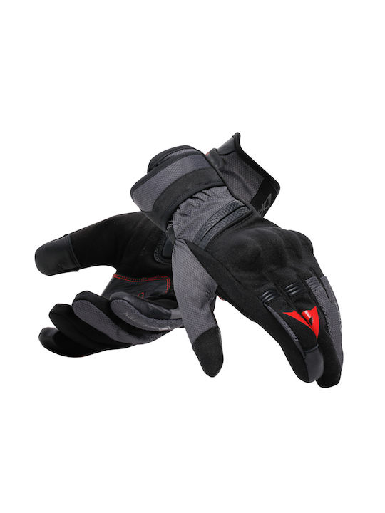 Dainese Teyde Men's Motorcycle Gloves All Seasons Waterproof Black/Iron Gate