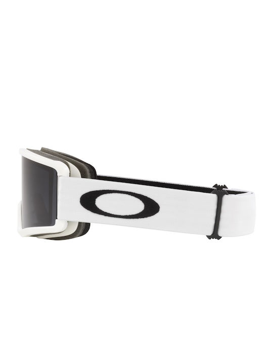Oakley Target Line S Snow Ски & Сноуборд Маска Детска Бял с Леща Димен в Цвят Сив