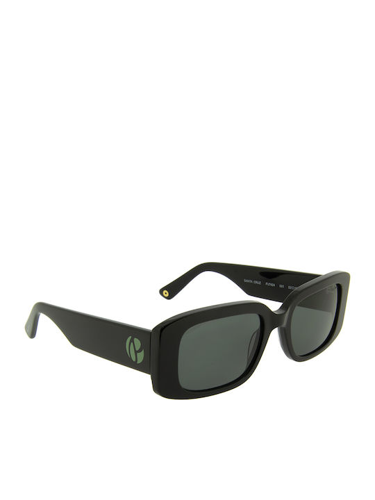 Pepe Jeans Santa Cruz Unisex Sunglasses with Black Plastic Frame and Green Lens PJ7424-001