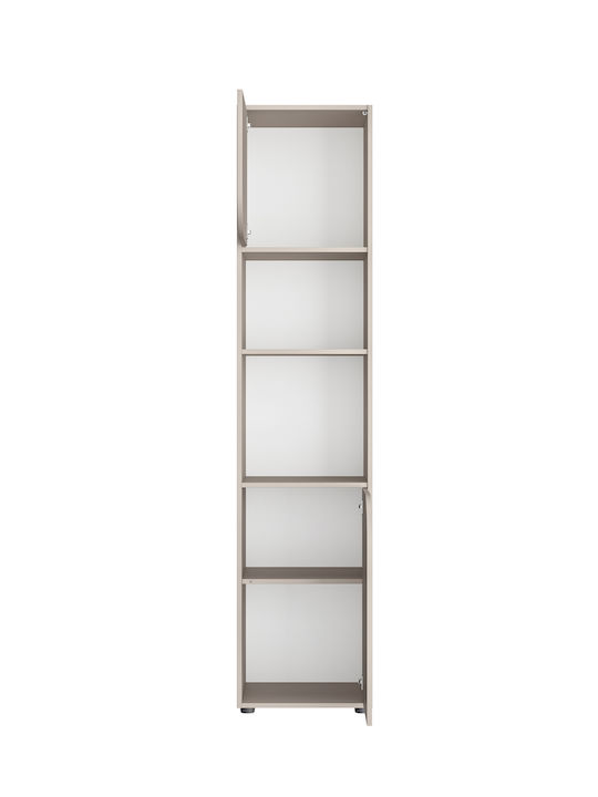 Kids Wooden Bookcase Gray 45x40x200cm