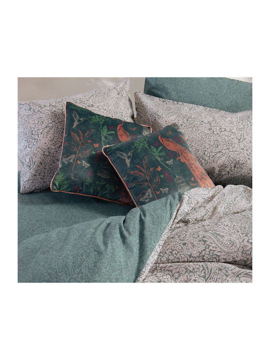 Nef-Nef Homeware Σετ Σεντόνια Διπλά 200x270εκ. Matador 036273 Green 4τμχ