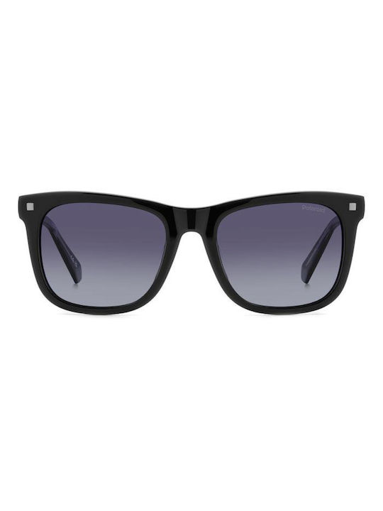 Polaroid Women's Sunglasses with Black Plastic Frame and Blue Gradient Lens PLD4167/S/X 807/WJ