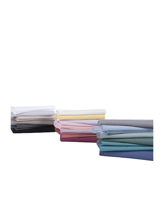 Nef-Nef Homeware Basic Σεντόνι Διπλό με Λάστιχο 140x200+30εκ. Pink