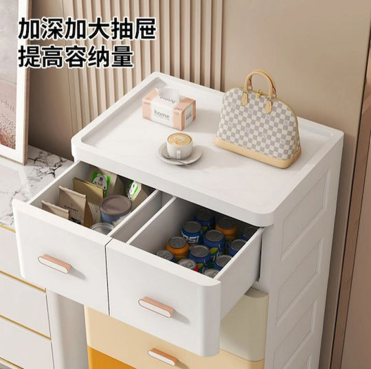 Kids Chest of Drawers White with 6 Drawers 114x60x43cm