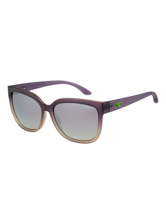 O'Neill Women's Sunglasses with Purple Plastic Frame and Gray Polarized Lens ONS 9034 2.0 161P