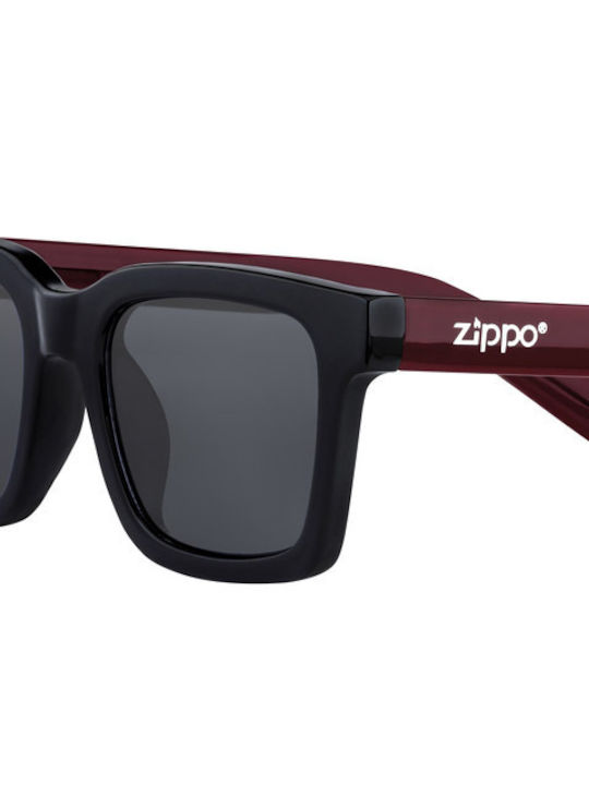 Zippo Sunglasses with Black Plastic Frame and Black Lens OB210-4