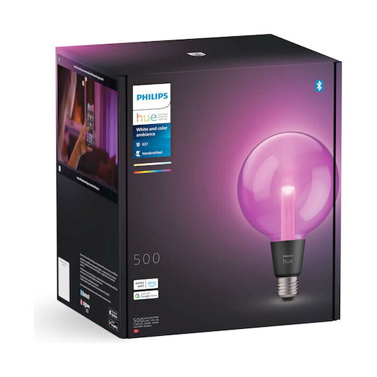 Philips Smart Λάμπα LED 6.8W για Ντουί E27 και Σχήμα G125 RGBW 500lm