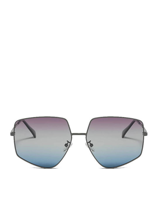 Moscow Mule Jackie O Men's Sunglasses with Gray Metal Frame and Polarized Lens MM/0317/2