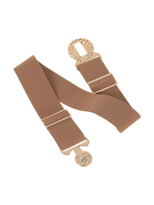 Wide Elastic Women's Belt Brown Wide Elastic Women's Belt Brown