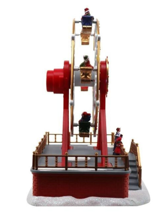 Christmas Illuminated Decorative Ferris Wheel with Battery 13x13x13cm.