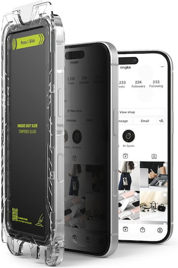 Ringke Privacy Tempered Glass 2τμχ (iPhone 15 Plus / 16 Plus)