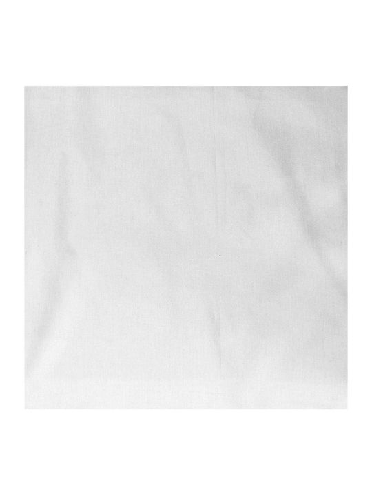 Dimcol Sheet Set with 1 Pillowcase for Single Bed 160x240cm. Solid 491 White 2pcs