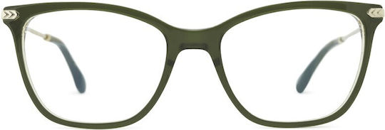 Victoria Beckham Damen Metallisches Brillengestell Katzenauge Schwarze VB2612 319