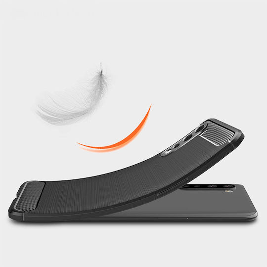 Techsuit Carbon Back Cover Silicon Negru (OnePlus Nord)