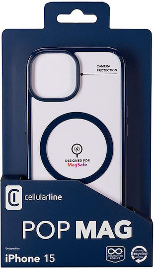 Cellular Line Umschlag Rückseite Marineblau (iPhone 15)