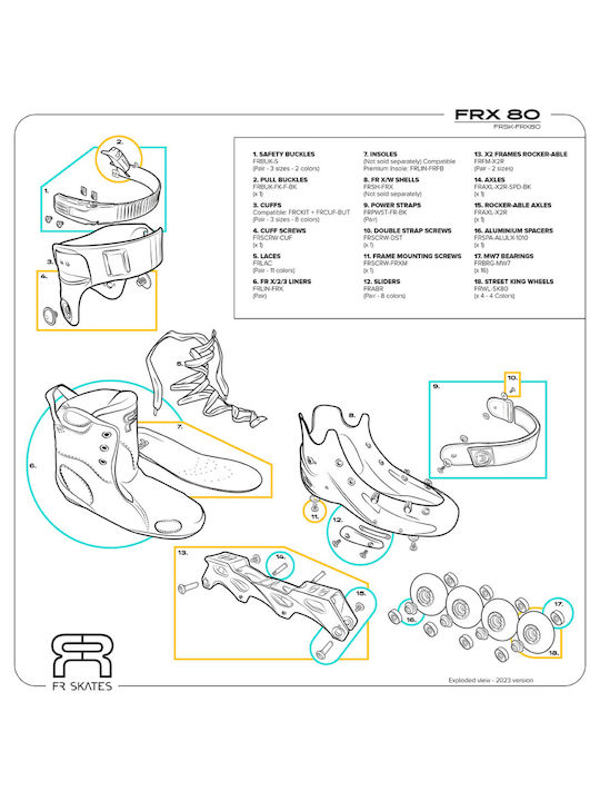 FR FRX 80 Inline Rollers Πράσινα Ενηλίκων