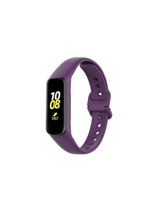 Samsung Galaxy Fit 2 Silicone Watch Band Μωβ Samsung Galaxy Fit 2 Silicone Watch Band Μωβ