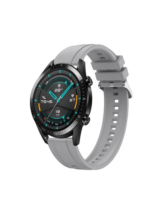 Huawei Watch 4 Tire Pattern Silver Silicone Strap Light Gray