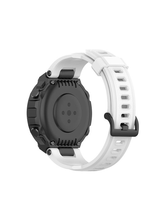 Силиконова каишка за часовник Huami Amazfit T-rex A1918 Тиранозавър Бяла
