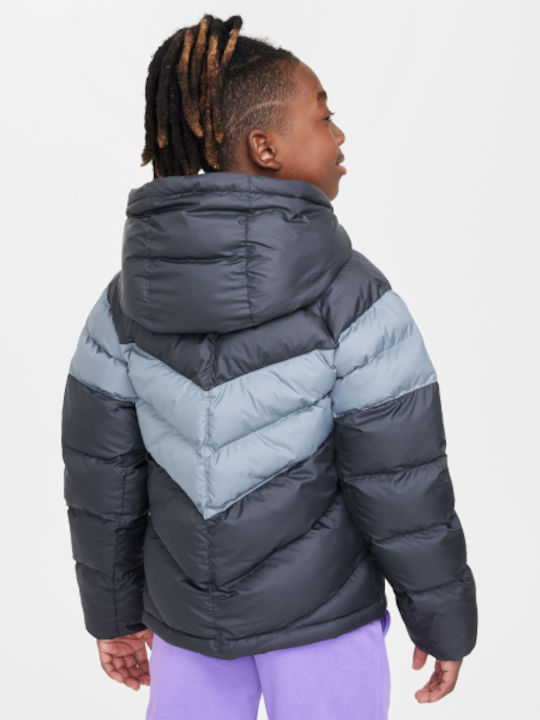Kids' Sports Jacket with Hood Black Sportswear
