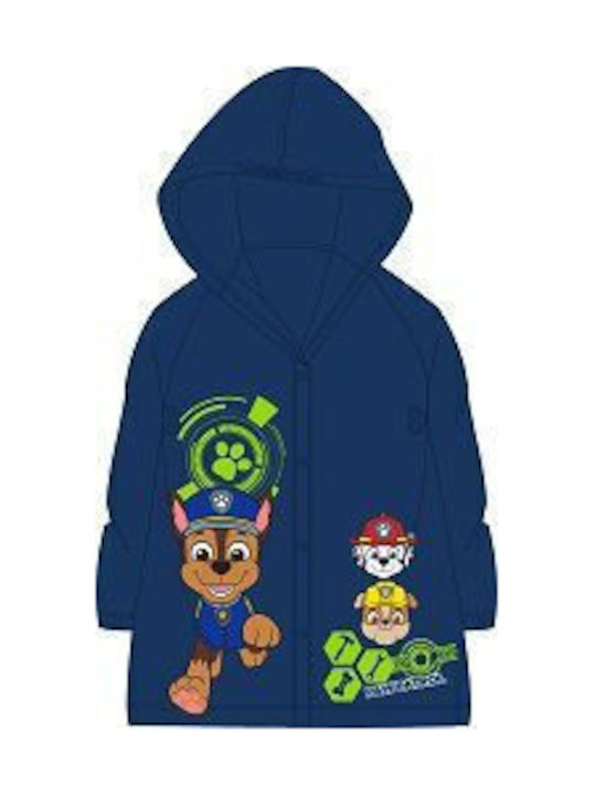 Waterproof Kids Casual Jacket with Hood Navy Blue