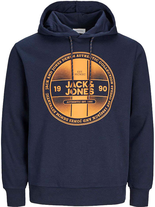 Jack & Jones Sweat Navy Blue with Hood