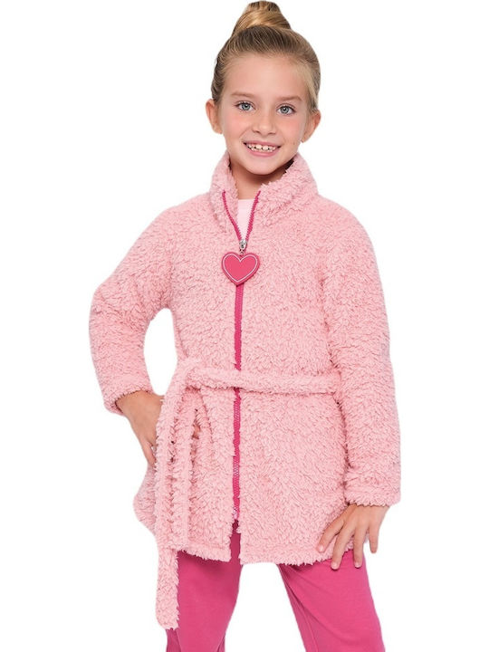 Muydemi Kinder Bademantel Winterlich Fleece Rosa Muydemi Kinder Bademantel Winterlich Fleece Rosa